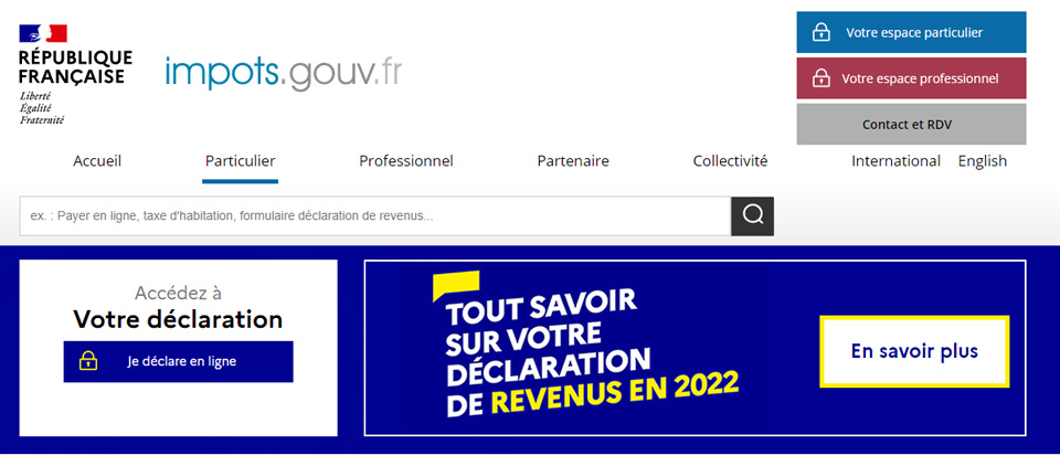 Déclaration fiscale 2022